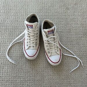 Converse All Star White with Red Trim Sneakers